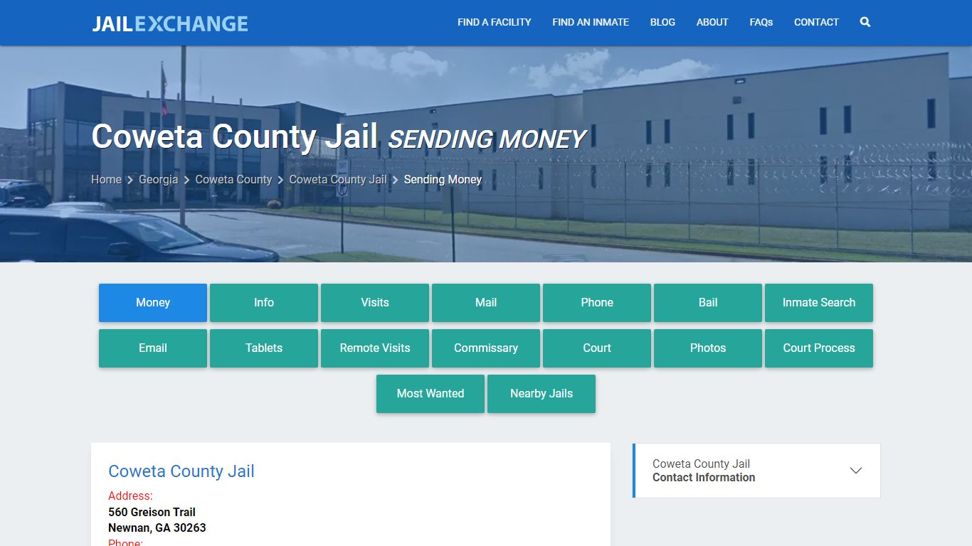 Send Money to Inmate - Coweta County Jail, GA - Jail Exchange